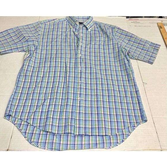 Austin Reed Men's Multicolor Casual‎ Short Sleeve Shirt Size L A18 - Picture 1 of 6